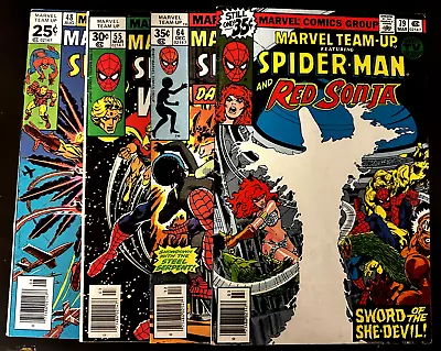 Buy Marvel Team-Up #48 - 55 - 64 - 79 Spider-man! Iron Man! Warlock! Red Sonja! VF • 31.77£