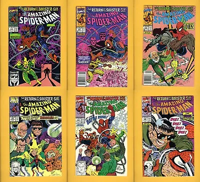 Buy Amazing Spider-Man #334-339 (Marvel 1963) Avg FN+ Return Of Sinister Six 1-6 • 24.13£