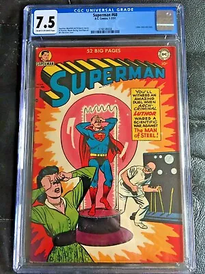 Buy SUPERMAN #68 CGC VF- 7.5; CM-OW; Win Mortimer Cvr; Luthor Cvr/story! • 1,399.16£