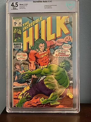 Buy The Incredible Hulk #141 Vg + Cbcs 1971 First App Doc Samson • 138.53£