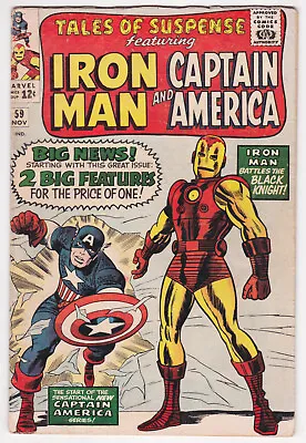 Buy Tales Of Suspense #59 Very Good 4.0 Iron Man Captain America Series Begins 1964 • 95.15£