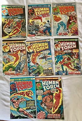 Buy THE HUMAN TORCH #1-8 Marvel Comics 1974 Lot Full Set Run 1 2 3 4 5 6 7 8 VINTAGE • 31.87£