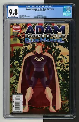 Buy Adam Legend Of The Blue Marvel #3, CGC 9.8, HTF, Low Print Run, Marvel, 2009 • 278.17£