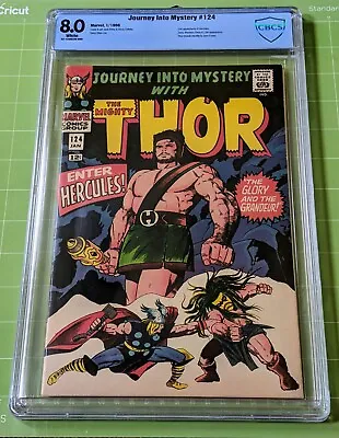 Buy Journey Into Mystery #124 CBCS 8.0/VF Wh Pgs2nd App Of Hercules/Jack Kirby Cover • 205.02£