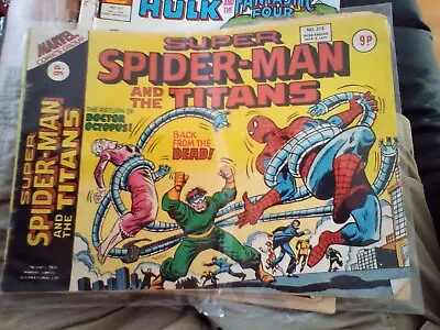 Buy SUPER SPIDER-MAN And THE TITANS Comic No. 213 08 March 1977 Marvel 36 Pages • 25£