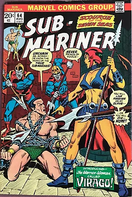 Buy Sub-Mariner #64 Cents Book The Warrior Woman Named Virago Aug 1973 Don Heck Art • 11.99£