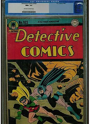 Buy Detective Comics Comics Batman #103 Cgc 9.6 1945 Original Series Un-restored   • 7,470.92£