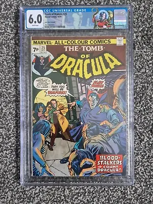 Buy Tomb Of Dracula #25 First Appearance Of Hannibal King, 1974, CGC 6.0 White Pages • 279.99£