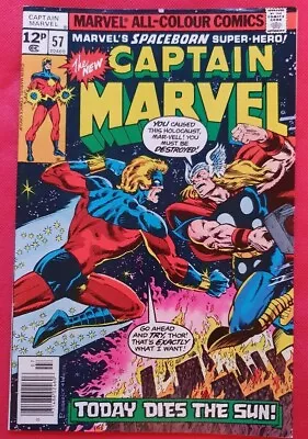 Buy CAPTAIN MARVEL 57 MARVEL 1978 Captain Marvel Vs Thor Vfn- • 9.80£