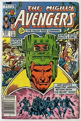 Buy Avengers #243 Newsstand! KEY 1st Mention Of West Coast Avengers! (Marvel 1984) • 3.17£