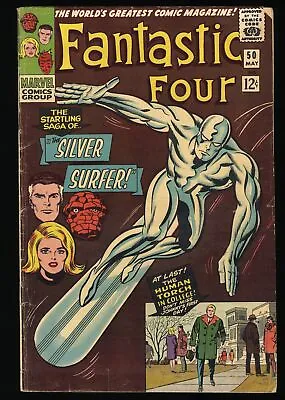 Buy Fantastic Four #50 VG+ 4.5 3rd Appearance Silver Surfer! Human Torch! Marvel • 173.54£