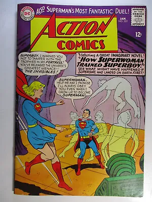 Buy Action #332, Superman, Supergirl Trained Superboy, Fine+, 6.5 (C), OWW Pages • 19.59£