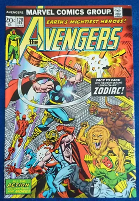 Buy The Avengers Vol 1 #120. 1974. Marvel. Featuring The Zodiac Cartel!! 8.0 Vf!! • 15.99£