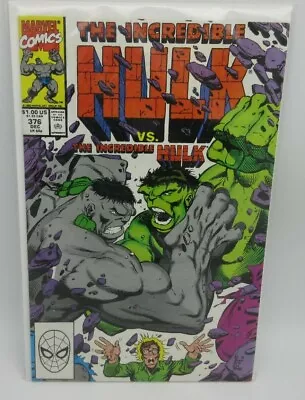 Buy The Incredible Hulk #376 (1990) 9.2 NM- Grey Hulk Vs Green Hulk • 11.06£