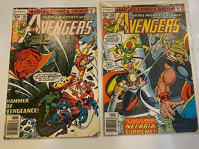 Buy The Avengers Earth’s Mightiest Heroes  #165 #166 Lot Marvel 1977 Comic Book • 12.66£
