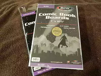 Buy 100 New BCW Silver Age Comic Book Bags And Boards - Acid Free - Archival Storage • 25.61£