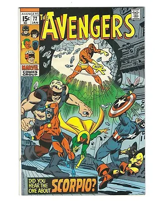 Buy Avengers #72 1970 VF Beauty! 1st Zodiak! Captain Marvel! Nick Fury!    Combine • 39.97£