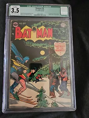 Buy Batman #78 1953-Graded CGC 3.5 Qualified • 260.11£