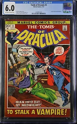 Buy Tomb Of Dracula 3 7/72 Marvel Comics CGC 6.0 • 74.45£