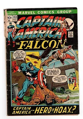 Buy Captain America #153, GD+ 2.5, 1st Bronze Age App Of Silver Age Captain America • 3.56£