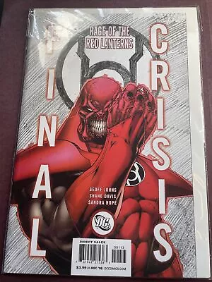 Buy Rage Of The Red Lanterns Final Crisis #1 Sketch Variant DC Comic Book • 71.93£