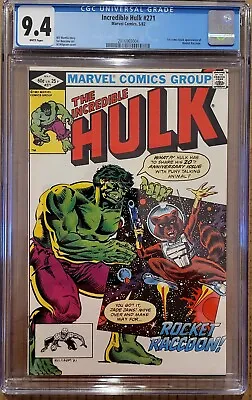 Buy Incredible Hulk #271 CGC 9.4 WHITE PAGES 1st Appearance Rocket Raccoon 1982 NM • 248.82£