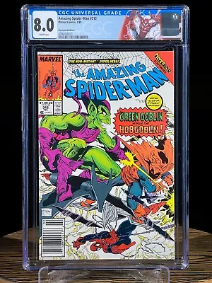 Buy AMAZING SPIDER-MAN #312 Newsstand CGC 8.0 1989 Green Goblin Vs Hobgoblin   • 59.30£