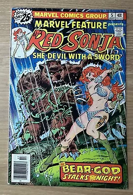 Buy Marvel Feature #5 Red Sonja Marvel Comics Bronze Age Barbarian She Devil Vg • 6.37£