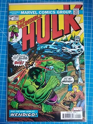 Buy THE INCREDIBLE HULK #180  H Trimpe  - Facsimile Reprint  Marvel Comics 2023 • 5.95£