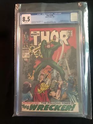 Buy Thor #148 CGC 8.5 1st App. Wrecker 1968, Silver Age~ Free Shipping US • 225.60£