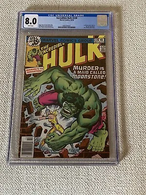 Buy Incredible Hulk 228 CGC 8.0 White Pages (1st App Moonstone)- CGC #001 • 82.15£