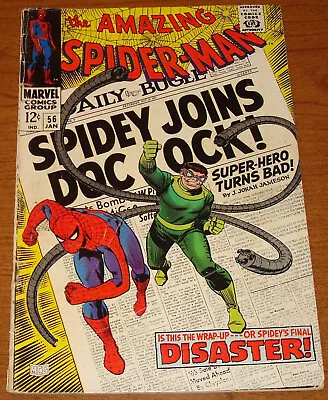 Buy January 1968 Marvel Comics Amazing Spider-Man #56 1st Captain Stacy In Good (G) • 39.98£