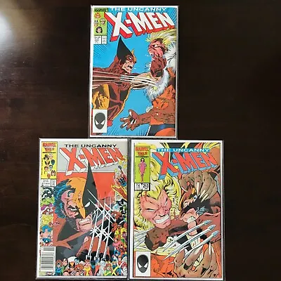 Buy Uncanny X-Men #211, 213, 222 | Wolverine Vs Sabretooth | Marvel Vol. 1 1981 NM- • 33.24£