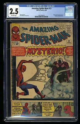 Buy Amazing Spider-Man #13 CGC GD+ 2.5 Off White 1st Appearance Of Mysterio!!! • 490.01£