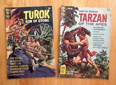 Buy Lot Of *2* Gold Key Jungle Comics! TUROK #73 (1971) & TARZAN #155 (1965) VG/FN • 7.96£