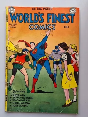 Buy World's Finest Comics #55 G (2.0) February 1952 Dc Superman Batman Robin ** <h2o • 139.99£