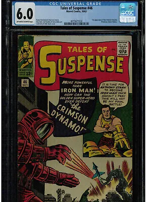 Buy Tales Of Suspense #46 Cgc 6.0  1963 1st Appearance Of Crimson Dynamo Stan Lee • 354.43£