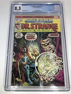 Buy Marvel Premiere 11 Doctor Strange CGC 8.5  10/1973 Vs Baron Mordo OWP • 102.77£