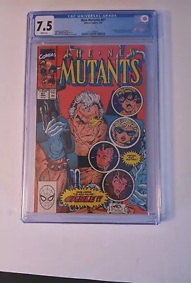 Buy New Mutants #87 Cgc7.5 White Pages 1st Appearance Of Cable 1990 • 67.28£