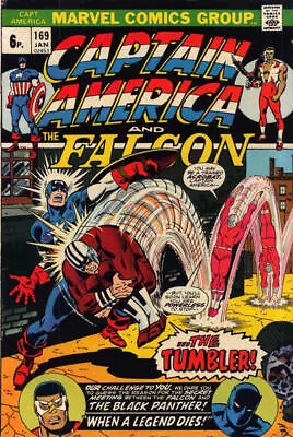 Buy Captain America (1968) # 169 UK Price (5.0-VGF) Piece Of Cover Torn 1974 • 9£