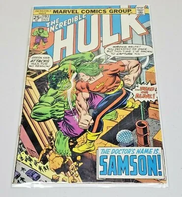 Buy The Incredible Hulk # 193 Marvel Comics 1975 Herb Trimpe Art / Doc Samson BRONZE • 8.75£