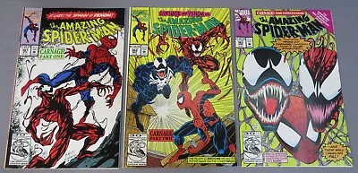 Buy AMAZING SPIDER-MAN #361 362 363 (Carnage, Cletus Kasady 1st App) Marvel 1992 • 136.53£