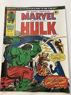 Buy The Mighty World Of Marvel Starring The Incredible Hulk.comic 13/12.1975 #167 • 2.99£