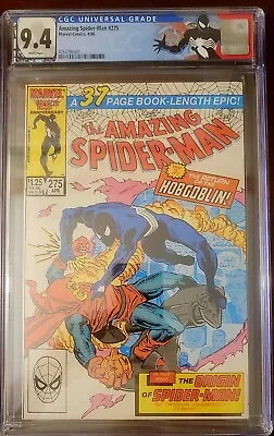 Buy Amazing Spider-Man # 275 CGC 9.4  Venom- Todd Mcfarlane -  • 83.42£