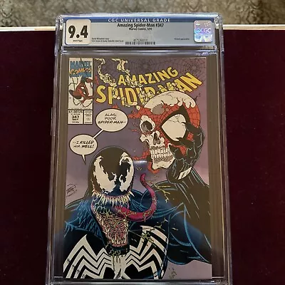 Buy Amazing Spider-Man #347 CGC 9.4 White Pages Venom Marvel Comics 1991 • 103.90£