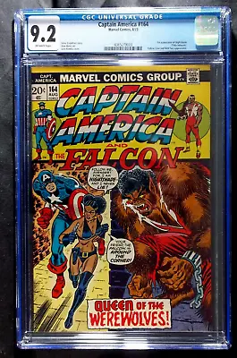 Buy Captain America #164 CGC 9.2 1st Nightshade Vintage Marvel Comics 1973 • 142.30£
