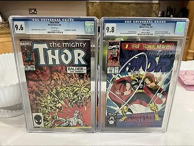Buy The Mighty Thor #344,CGC 9.6 (1st App. Malekith) Plus #433,CGC 9.8(New Thor). • 110£