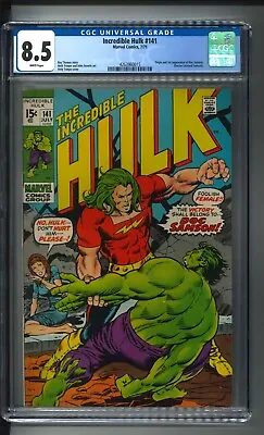 Buy Incredible Hulk 141 (1971) CGC 8.5 WHITE PAGES - 1st Doc Samson! • 256.85£