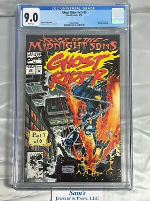 Buy Ghost Rider #v2 #28 CGC 9.0 ❄️Snow WHITE Pages❄️ 1992 1st Lilith & Midnight Sons • 27.98£