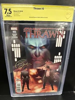 Buy Star Wars Thrawn #5 Cbcs Ss 7.5 Timothy Zahn Signed Origin Of Thrawn! • 158.05£